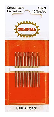 Aiguilles broderie crewel taille 9 évitez la casse sur toile 16ct lot de 12