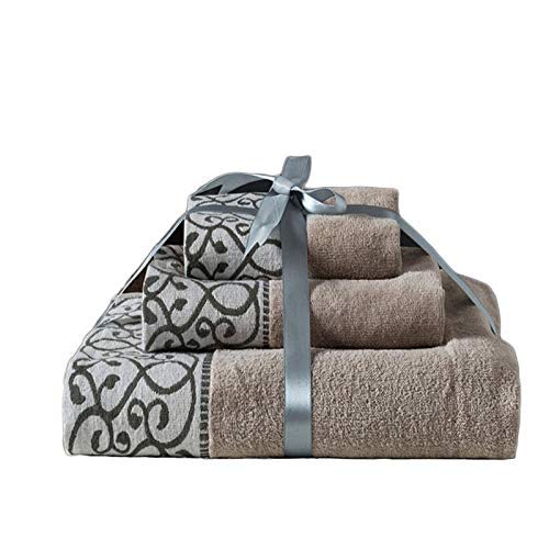 Serviette Den 3Pcs / Set Coton Soft Coton Bath Serviettes Den Ensemble Dens Dens Présent pour La Famille Golfe Respirant Salles Den Gym Hotel Facecloth