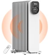 Midea Oil Filled Radiator, 11 Fins Electric Oil Heater with Remote ...