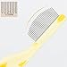 Zaldita Dog Brush for Face Cleaning Dense Tooth Comb Cats Dogs Pet Hair Remover with Rounded Tips for Gentle Daily Grooming Beige One Size