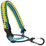 Gearproz Handle for Hydro Flask - America's No. 1 Paracord Water Bottle Carrier with Safety Ring Holder - Fits Wide Mouth 12 oz to 64 oz Bottles - Over 30 Colors (Lemon/Bleu)