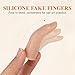Angoily 1pc Silicone Practice Fingers, Nail Art Training Finger Model with Flexible Joints for Acrylic & Gel Nails, Manicure Display Tool, Light Brown, 2. 75 X 0. 78 X 0. 72 Inch