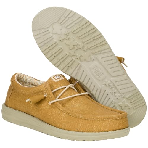 Chaussures pour hommes HEYDUDE baskets légères en toile stretch taille 46 couleur cumin