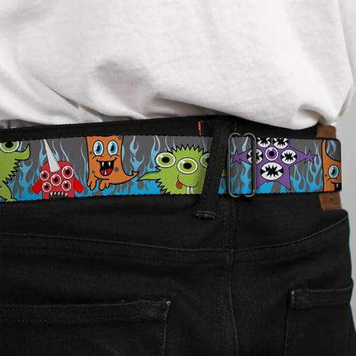 Cinturón de seguridad ajustable de 1.5 pulgadas con dibujos de monstruos 4