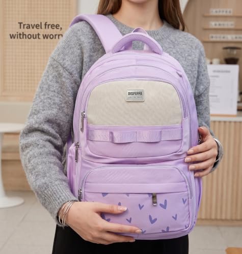 Image of ADSON kawaii Girls Travel School Bag|Backpack Of Large Capacity Aesthetic Stylish Girls Korean Laptop Bag Rucksack for School |College Bags Cute Bookbag for Teens Water Resistance 18 Inches