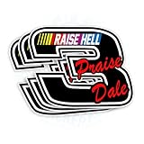(3Pcs) Raise Hell Praise Dale 3 Sticker Number 3 Racing Car Stickers Racing Race 2' Waterproof Die-Cut Vinyl Sticker for Helmet Laptop Water Bottle Phone Car Sticker Gifts 2 Inches