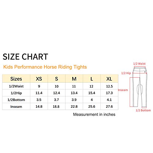 Fitst4 Sports Kids Horse Riding Tights Performance Knee Patch Pull On Equestrian Schooling Riding Pants Teal L thumb #6