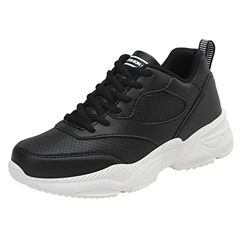 Genérico Zapatillas De Viaje Mujer Zapatillas Mujer Flash Zapatos de Mujer, Informales, de tamaño, Ligeros, cómodos, Transpirables, Informales, con Cordones, Deportivas CuñA Mujer Zapatos (White, 40)