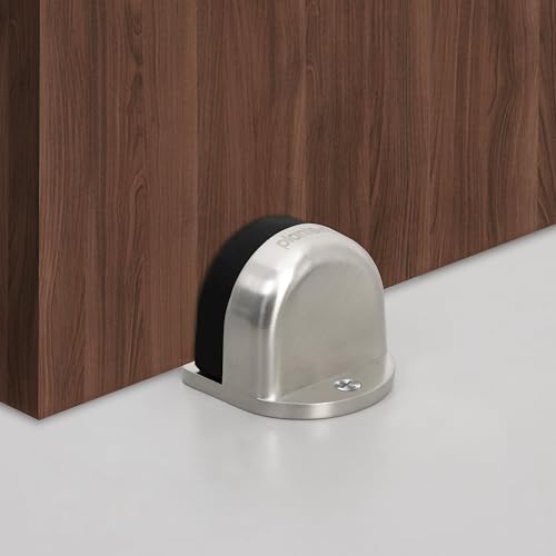Image of Plantex Floor Mounted Door Buffer /Sound Dampening Rubber Buffer for Bed Room /Living Room /Kitchen /Bathroom Door /Stops for Door - Pack of 1 (Satin)