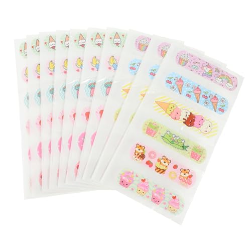HIAKDOFT Vendajes Adhesivos Infantiles Impermeables y Transpirables 120 Piezas Elásticos Coloridos Dibujos Para Heridas Pequeñas Cuidado Cómodo Diario Niñas y Niños