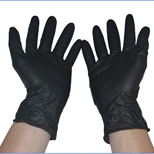 ACIL Black Color Disposable Latex Gloves Garden Gloves For Home Cleaning Rubber Or Cleaning Gloves,SMT291-50PCS,L