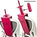 Mannequin Head Stand for Chair - Mannequin Stand for Trainning Head Sturdy and Durable Wig Head Stand for Cosmetology Hairdressing Seat Back Clamp (17 inch, Rose Red)