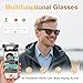 MONFOLROY AI Translation Smart Glasses with Chat GPT, Bluetooth Glasses with Translator 164 Languages for Men and Women, Music Playback & Hands-Free Calls, Color-Change Lens, Voice Assistant (KO-1)