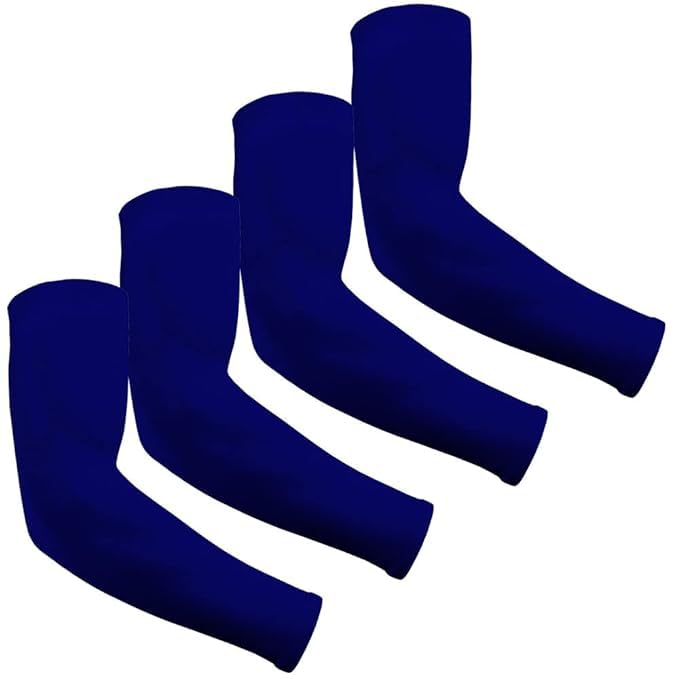 Image of INNERSTYLE Cotton Full Arm Sleeves Men Women for Summer UV Tan Protection Hand Shocks for Boys Hand Cover Arm Sleeve for Bike Riding Cycling, Blue, Pair of 4