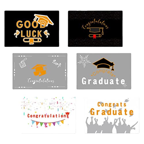 LIFKOME 6 Sets Graduation Félicitations Cartes Cartes Félicitations Cartes de Voeux avec Carte- Cadeau Enveloppes pour 2022 College High School Graduation CONDIONS FOURNISSE Cover