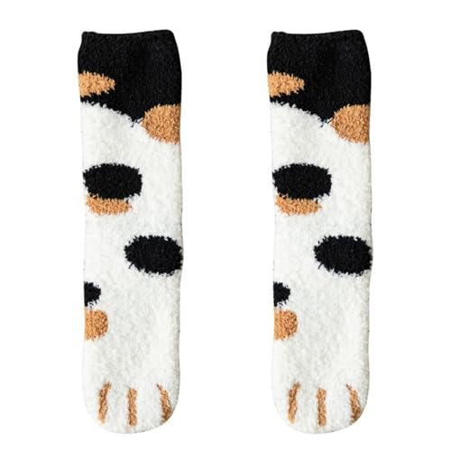 Calcetines de garra de gato en coral velvet de alta densidad con aislamiento térmico premium
