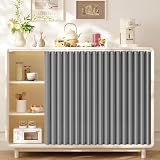Armadio grigio con mensola scorrevole con divisorio e tende 90 cm x 170 cm (larghezza x altezza), ideale per armadi cabi e soluzioni Sto