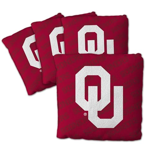YouTheFan Officially-Licensed NCAA Oklahoma Sooners Set of 4 Cornhole Bags