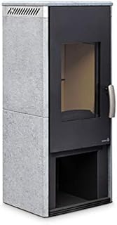 Kaminofen Speckstein 7 KW Holzofen Kachelofen Kachelkamin Ofen Stahl Guss grau