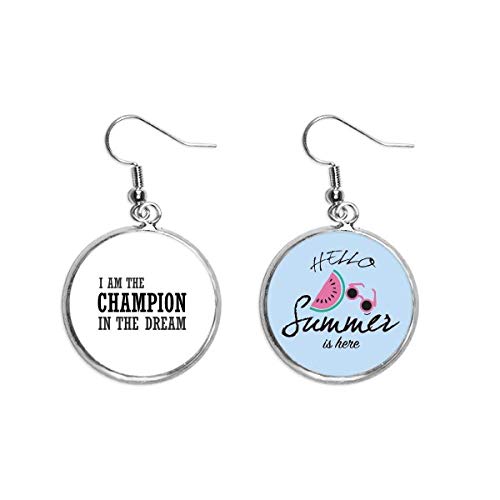 Pendientes de sandía verano lóbulo joyería frutal ligera de mujer