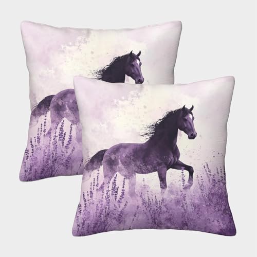 QFVANSIYO Cheval Rêveur 3D Imprimée Taie d'oreiller Microfibre Déco Chambre Housse Coussin...