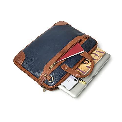 Image of ADYAN Leather Messenger Bag 15 Inch Laptop Bags For Men Office Briefcase for Man Women Business Briefcases