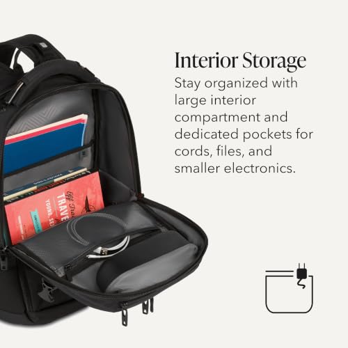 Image of SwissGear Travel Tech Pro Laptop Backpack - Fits Laptops up to 16 inch - ScanSmart TSA-Friendly Backpack with Multiple Organizer Pockets - Black