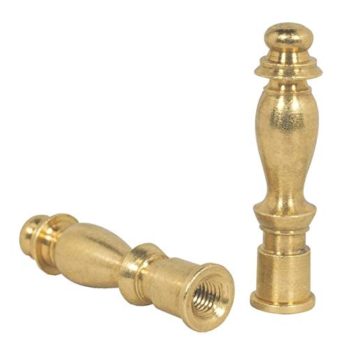 Ciata Lamp Finials Decorative, 2-Inch Solid Brass Carded Lamp Finial (2 Pack)