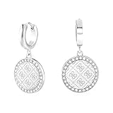 Länge: 3.4cm GUESS 30MM HUGGIES 4G COIN & CRYS RH, silber(silber), Gr. N
