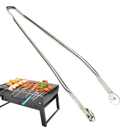 Pince À Retourner Les Saucisses, 30cm / 40cm / 50cm Pince À Barbecue Robuste Avec Roulettes, Pince De Cuisine En Acier Inoxydable Pour La Cuisson, Pince À Gr À Long Manche Facile À Nettoyer
