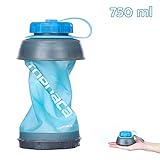 Sana y segura: la botella de agua plegable está hecha de materiales 100 % de grado alimentario; libre de BPA, BPS, PVC, ftalatos, plomo, látex y otros productos químicos nocivos de lixiviación, aprobados por la FDA en los Estados Unidos. Hecho de TPU resistente a la abrasión y costuras soldadas RF para una mayor durabilidad y elasticidad.