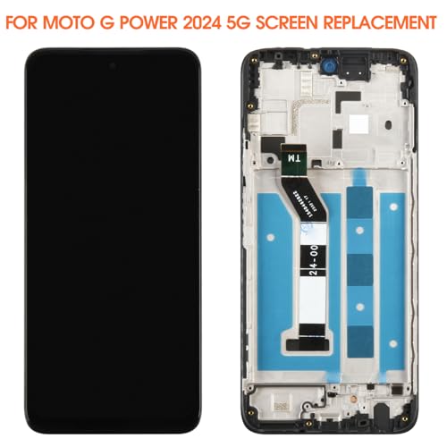 for Moto G Power 5G 2024 Screen Replacement for Moto G Power 2024 XT2415 LCD Display XT2415-1 LCD Digitizer Touch Screen Assembly Repair Part with Frame