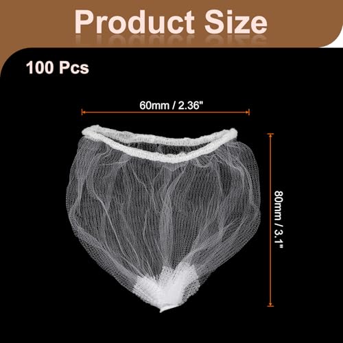 uxcell 100 Bolsas Filtro para Fregadero 3.1" miniatura 2