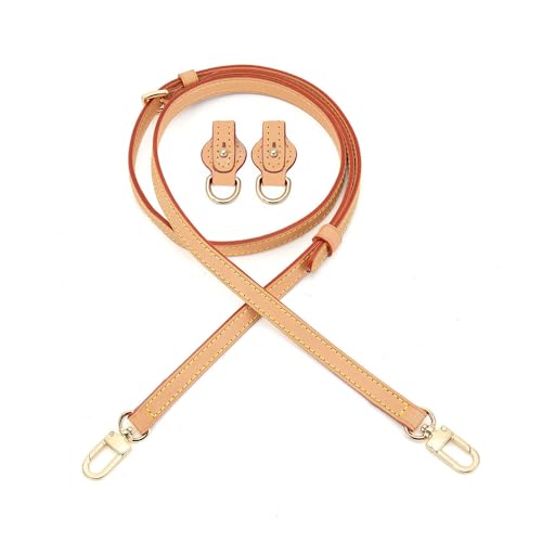 Vachetta Leather Adjustable Crossbody Strap for Small Bags Pochette Mini NM Eva Favorite PM MM Nano Speedy, Beige, Width 1.2cm ( 0.47inch )