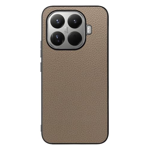 LOOF LUXURY-SHELL �{�v ���U�[ �X�}�z�P�[�X for Xiaomi 15T Pro �p �P�[�X �J�o�[ �X�g���b�v�z�[�� �V���v�� �ϏՌ� ���^ �y�� leather [�O���[�W��]