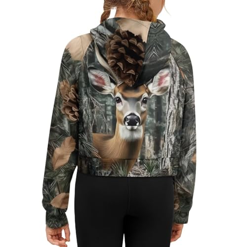 WELLFLYHOM Hoodies for Girls 5-14T Cropped Long Sleeve Sweatshirt Half Zip Up Sweater Top Graphic Fall Clothes2