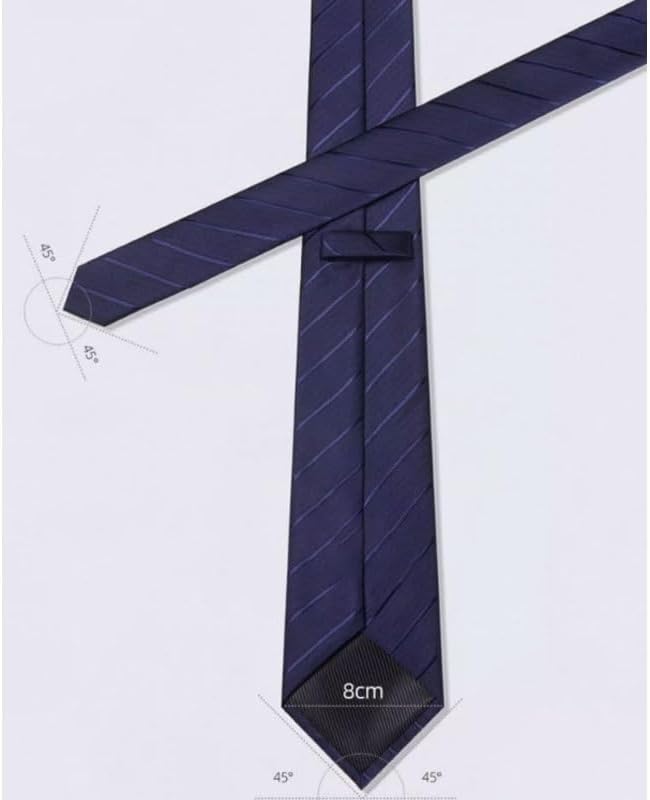 Striped Men's Business Tie Work Wedding Accessories Necktie Gift Set