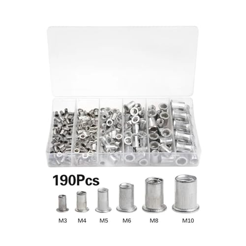 Écrous à rivets en aluminium M3 à M10 pour assemblage solide et taraudage de tôle