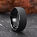 Concept Knight Black Tungsten Carbide Rings for Men Women 8mm Men's Wedding Bands Frosted Polished Fashionable and Comfortable Suitable for Daily Party Anniversary (8mm black, 8.5)