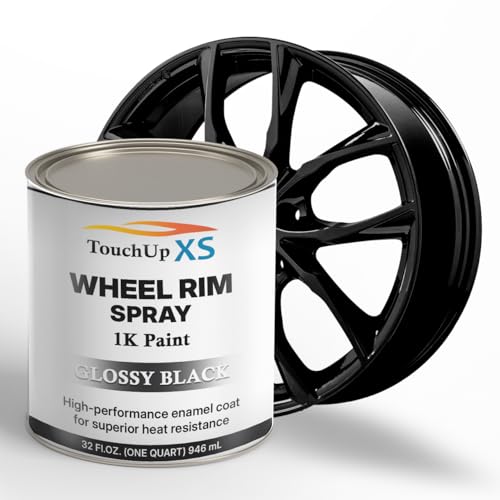 TouchupXS-Alloy Rims Enamel Paint 1K Glossy Black - Quart