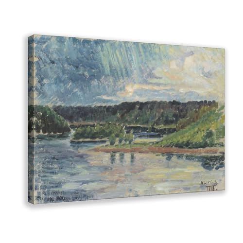 Toile Thunderstorm Alfred William Finch cadre suspendu salon moderne