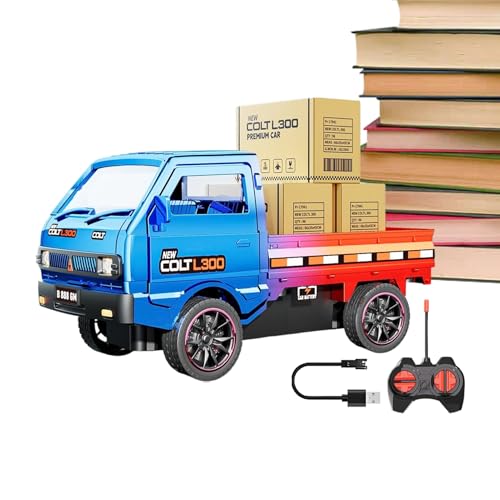 Genérico Camión de Radio Control   Vehículo De Construcción con Luces Y Sonido | Camiones de Juguete | para Juego en Interior y Exterior, Parque, Patio, Navidad, Cumpleaños