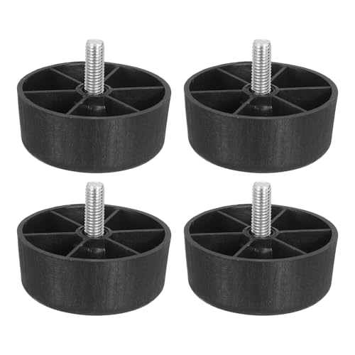 uxcell 6 Pcs M8*1.25mm x 1 x 2.4 Inch Furniture Legs, Plastic Sofa Couch Legs Tapered Replacement Legs Tapered Feet for Chair Sofa Dresser Cabinets Bed, Black by uxcell - Used condition - CA$16.34