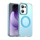 Pzwoxukhov Compatible with Oppo Reno 13 5G Case Cover,Supports Wireless Charging,Shockproof Magnetic Phone Case，Compatible with Oppo Reno 13 5G Case Blue