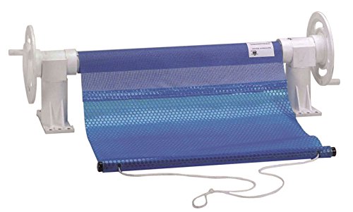 Steinbach Solarplanenaufroller Kunststoff für Becken bis 5 m Breite, teleskopierbare Alu-Welle, 036085