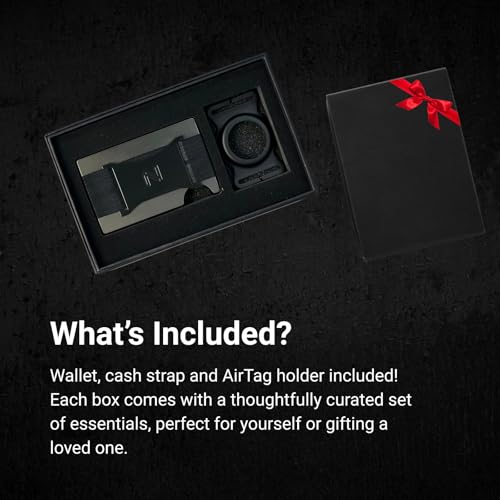 Titanium RFID Wallet for Men – Slim Front Pocket Metal Wallet with Cash Strap – Lightweight, Durable Card Holder for Up to 16 Cards | Black Titanium Finish (Cash Strap)4