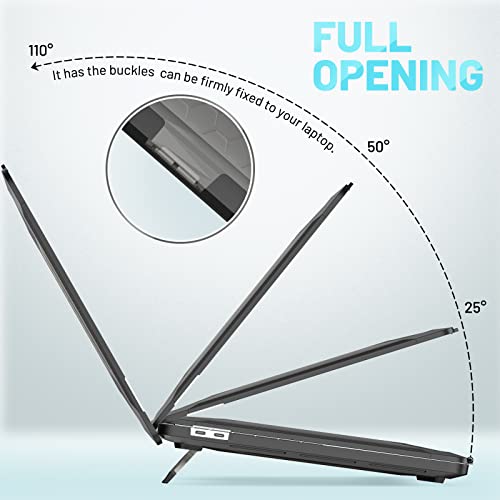 Funda MacBook Pro 16 modelo A2141 con soporte y protector de panal negro 6