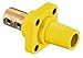 Hubbell Wiring Systems HBLFRY TPE Single Pole Panel Mount Female Receptacle, Double Set Screw, Number 4-4/0 Cable Size, 400 Amp, 4-3/16" Length, Yellow