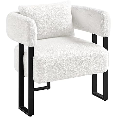 Yaheetech Modern Boucle Fabric Accent Chair Cover