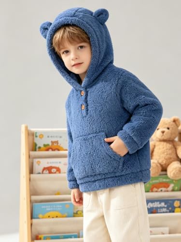 Baby Toddler Boys Girls Fleece Hoodie Jacket Fall Winter Coat Sweatshirt — view 3